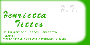 henrietta tittes business card